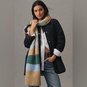 NWT Anthropologie Color-Block Knit Scarf